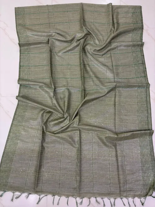 Soft Banswada Tissue Saree with Elegant New Checks & Woven Design